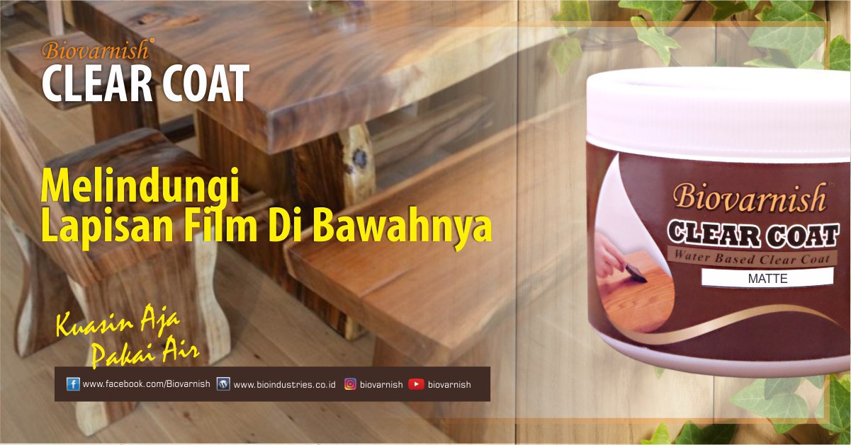 Meja Kayu Trembesi Menyamakan Warna Gubal dan Teras - pernis kayu biovarnish clear coat