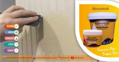 Produk dempul kayu jati wood filler Biovarnish 