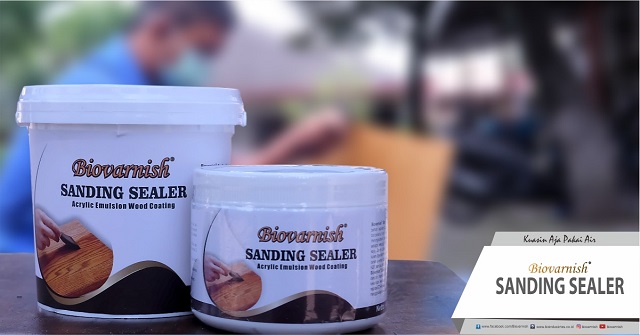 Produk sanding sealer water based dari Biovarnish 