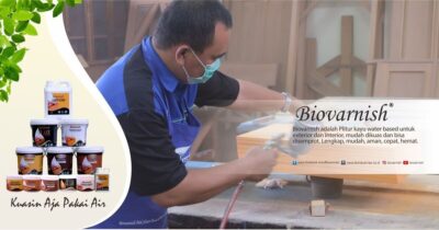 Penggunaan Biovarnish untuk finishing kayu gelap eksotik