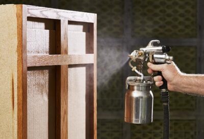 finishing kayu menggunakan spray gun