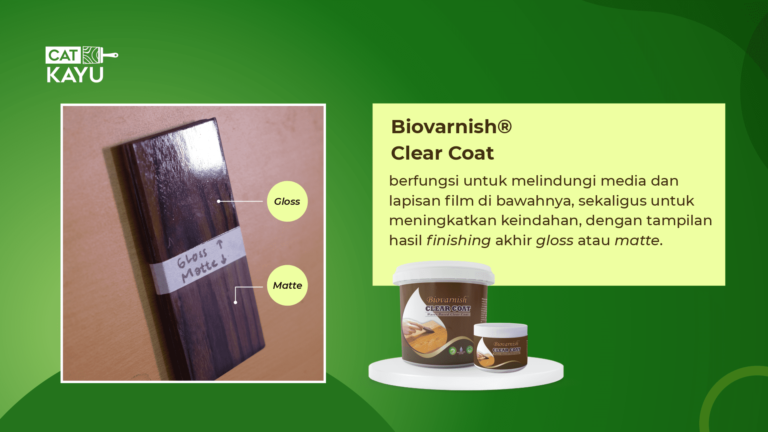 biovarnish clear coat gloss atau matte