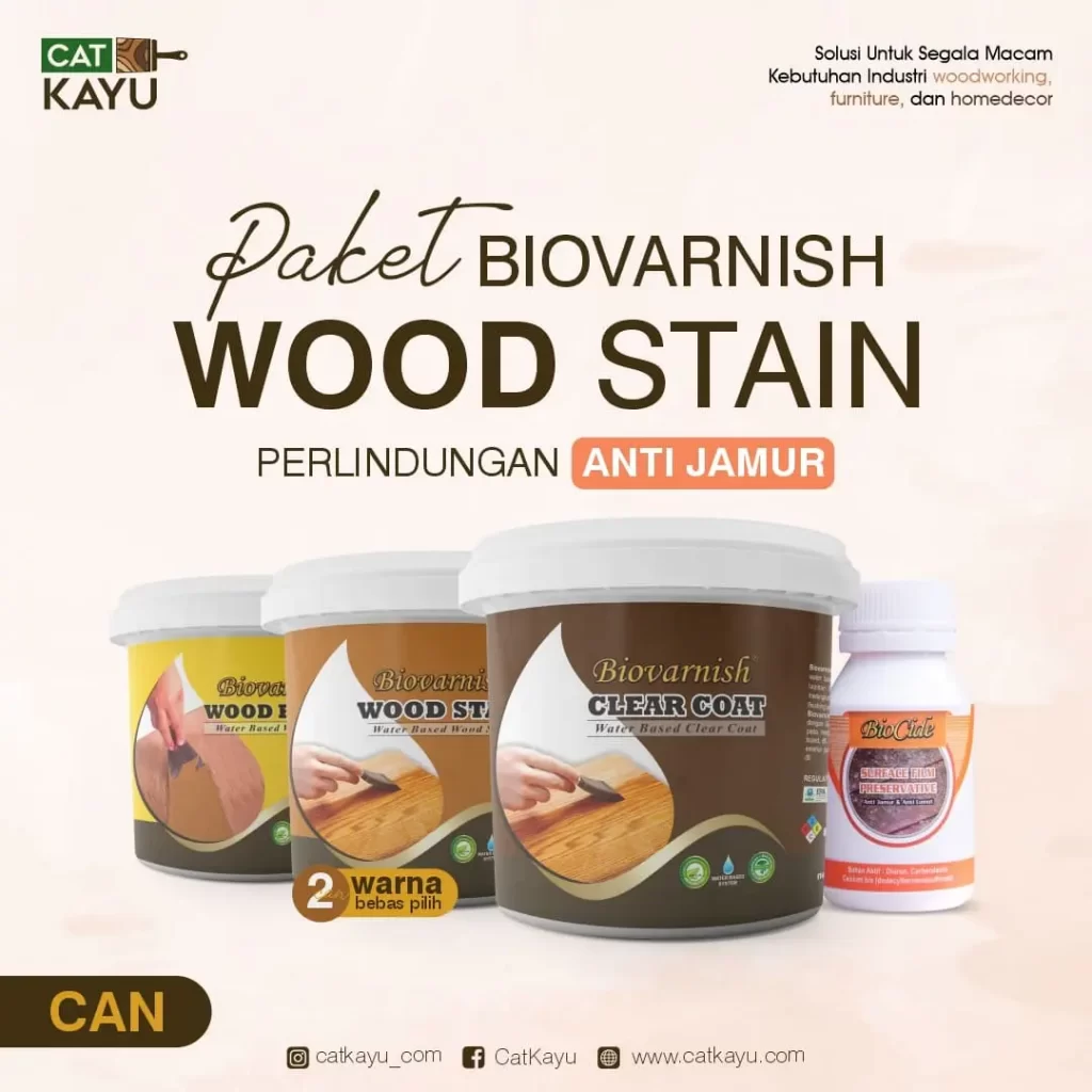 paket biovarnish wood stain anti jamur