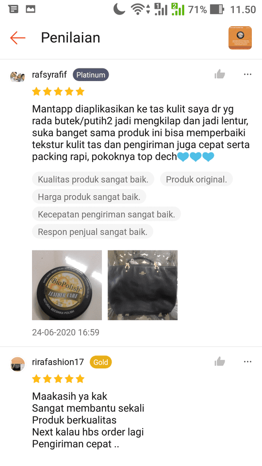 testimoni leather care
