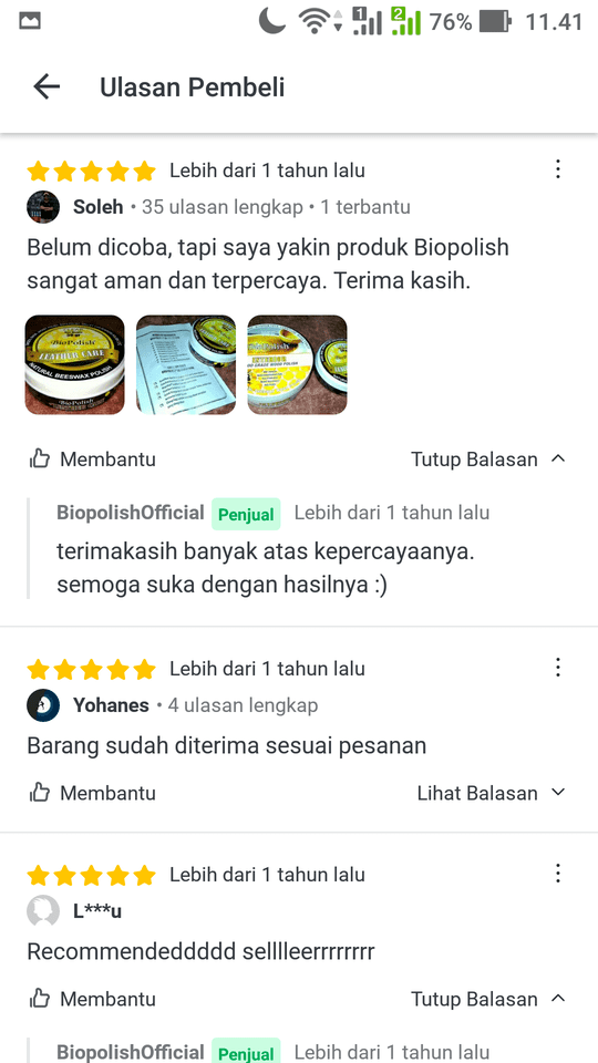 testimoni leather care