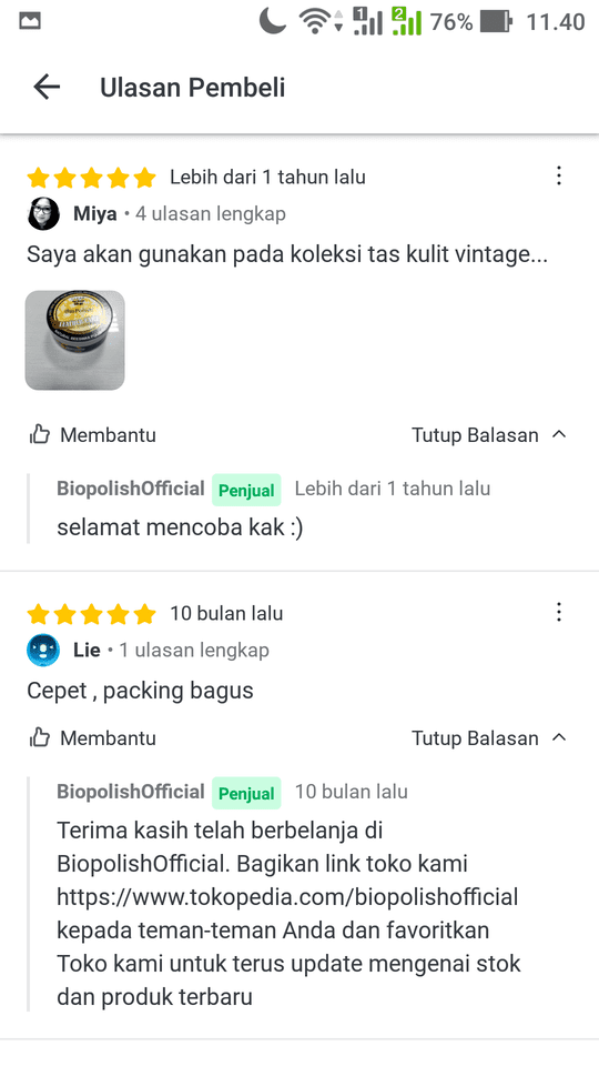 testimoni leather care