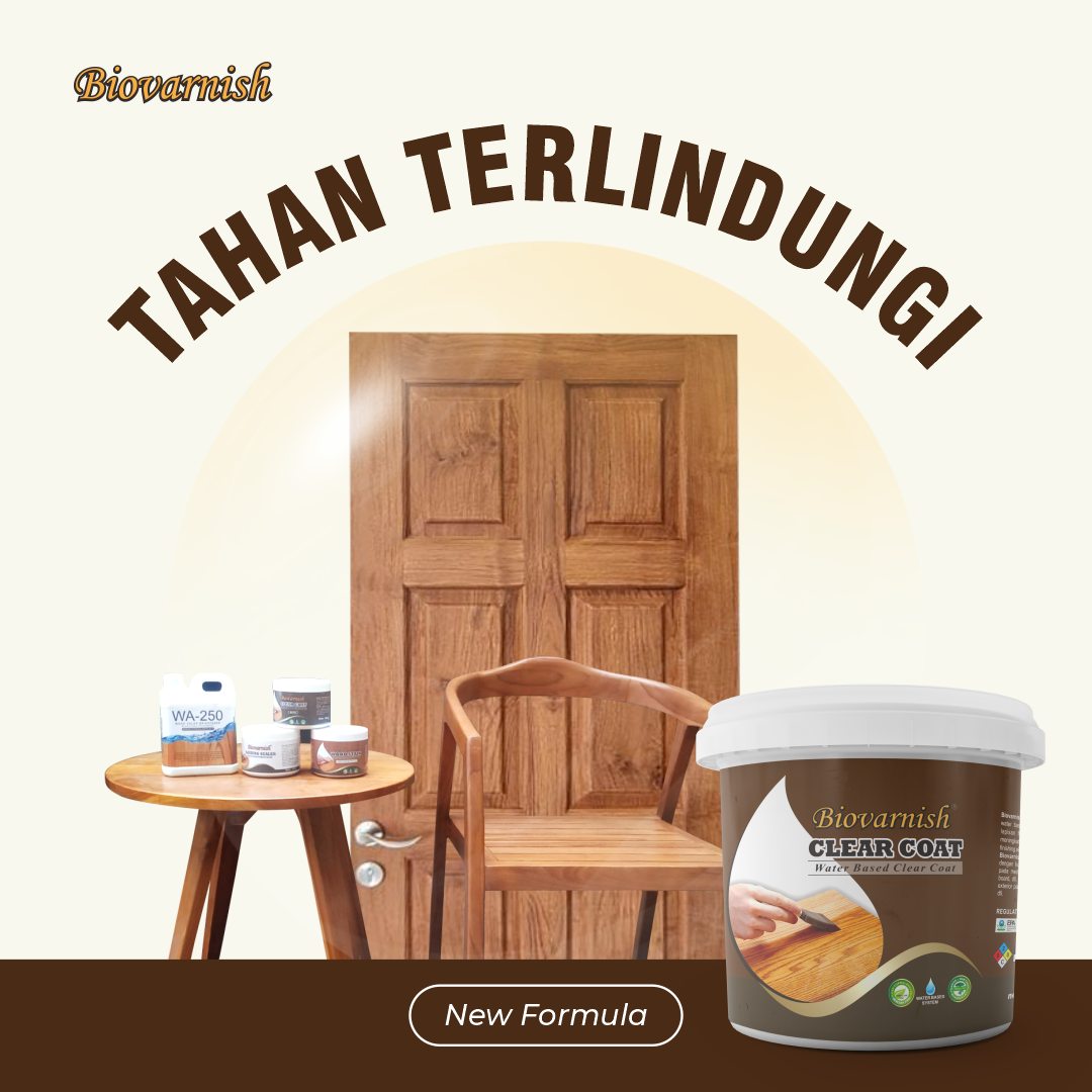 finishing pintu dengan clear coat