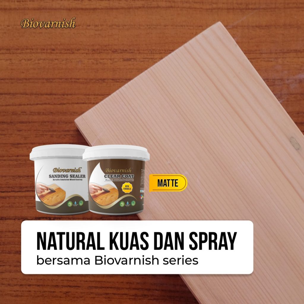 finishing natural menggunakan sanding sealer dan clear coat