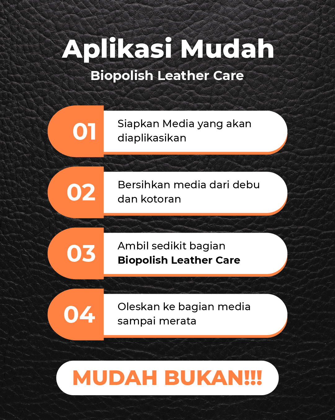 cara aplikasi biopolish leather care