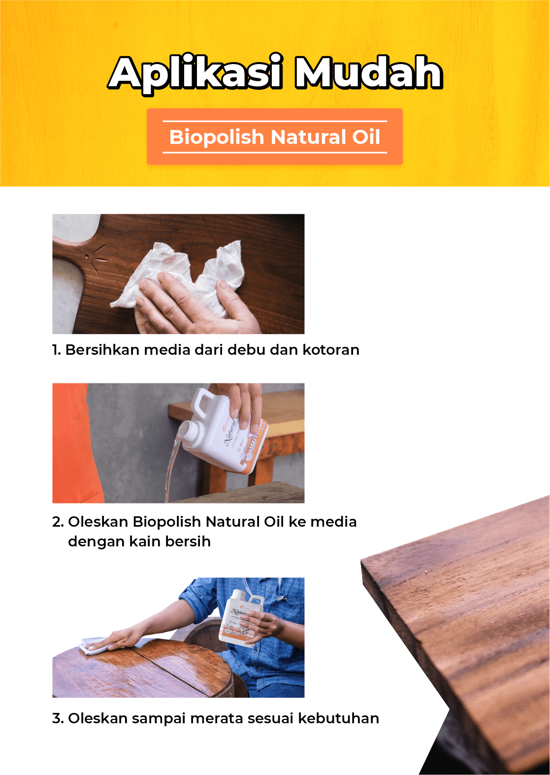 aplikasi mudah biopolish natural oil